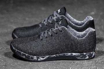 Black / Grey Nobull Heather Granite Men's Trainers | CA J1307P